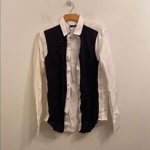 Envy small NWT white and black button down shirt